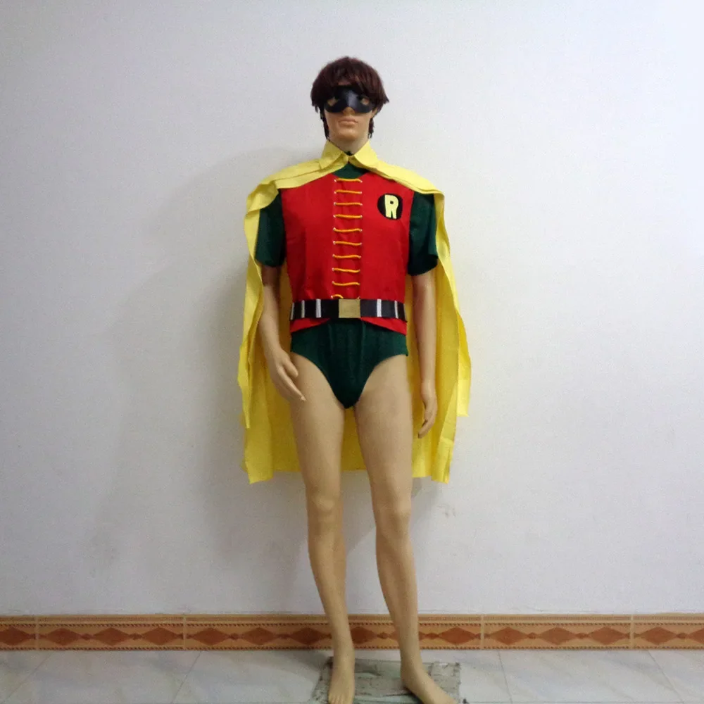 

1966 Burt Ward Red Robin Superhero Cosplay Costume Christmas Party Halloween Uniform Cosplay Costume Customize Any Size