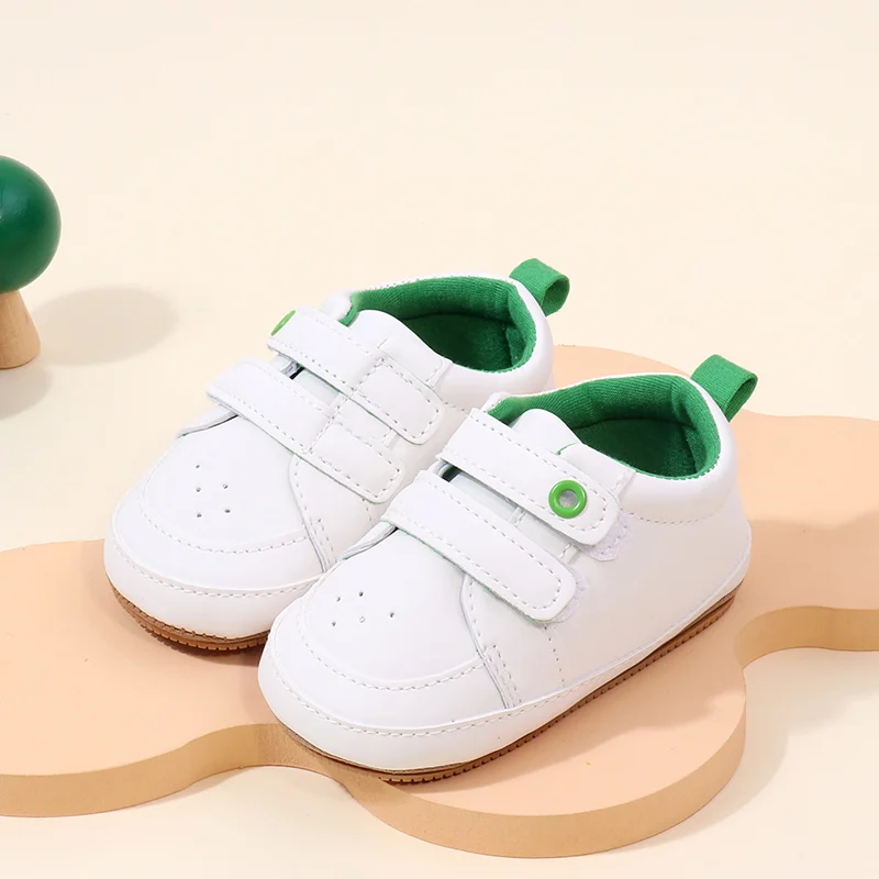 

Baby Boys Girls Spring and Autumn New Baby Solid Colour Non-slip Walking Shoes Rubber Soles Hundred Casual Shoes