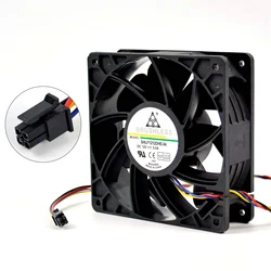 New DC 12V 0.58A Cooling Fan Replacement Sqr 4-Pin CANAAN AVALON 1246 1166 1146 1126 1066 Minner Bitcoin Cash 7000 rpm Black