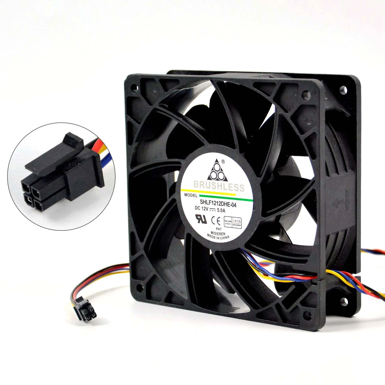 Substituição da Ventoinha Sqr Pinos Canaan Avalon 1246 1166 1146 1126 1066 Minner Bitcoin Cash 7000 Rpm Preto Novo dc 12v 0.58a