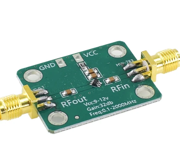0.1-2000MHz 32dB Gain RF Geniş Bant Amplifikatör Modülü RF Amplifikatör Motorobi