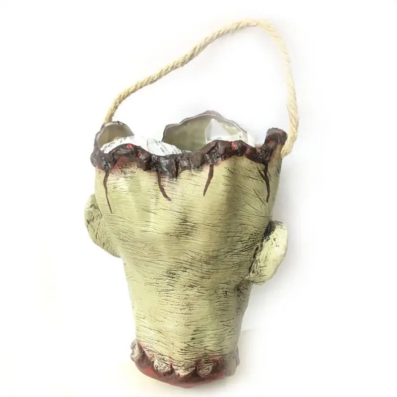Portable Halloween Skull Candy Bowl Holder