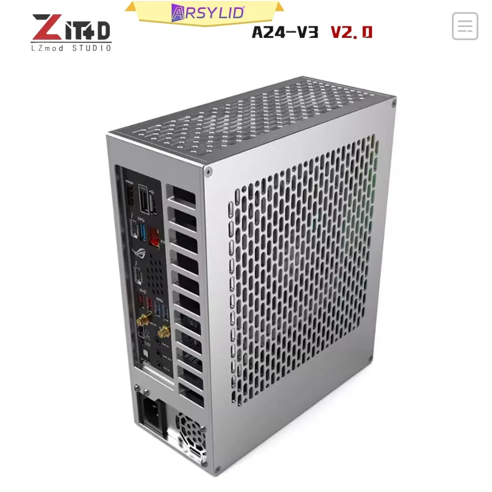 LZmod 4L mini A24-V3 2.0 Core Display 1U Power Supply ITX Chassis All Aluminum Alloy A4 Computer Case