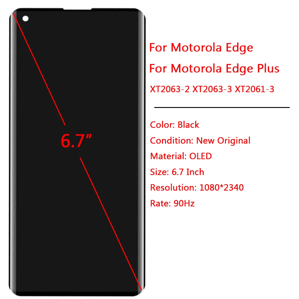 ζ  ÷ ÷̿  OLED LCD ġ ũ,  , 6.7 ġ   + XT2061-3 XT2063-3 LCD ÷ ǰ