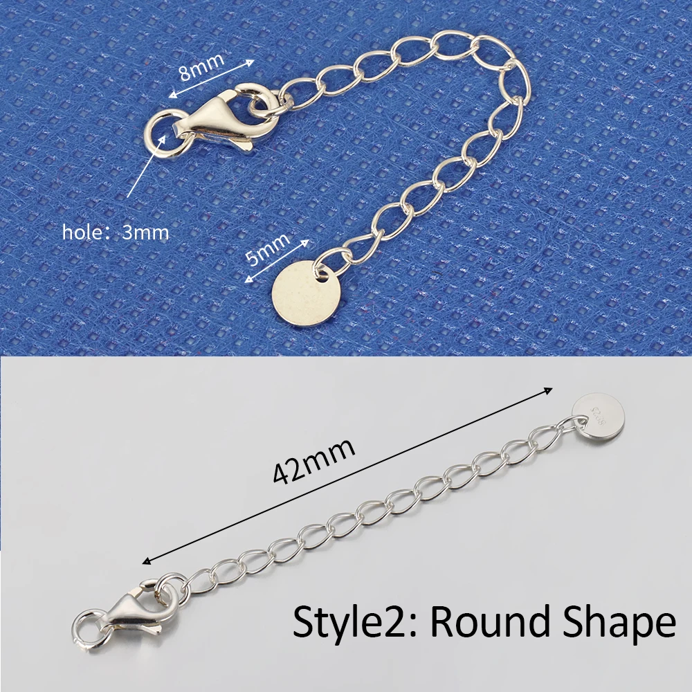 목걸이 팔찌에 대 한 심장 라운드 태그 랍스터 걸쇠와 2pcs  확장 체인 DIY 쥬얼리 도매