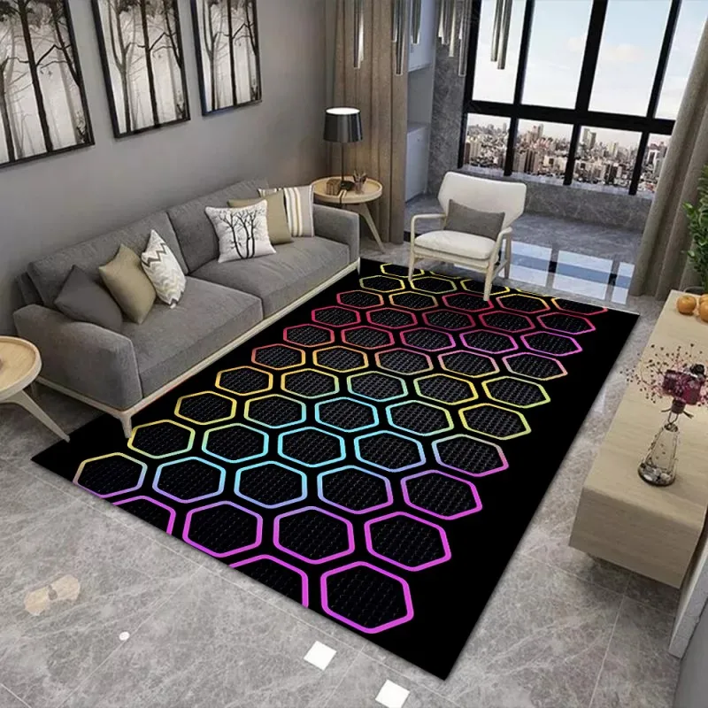 3D LED Illusion Carpet Living Room Washable Floor Lounge Large Area Non-Slip Carpet Teen Boy Girl Room Decoration Rug