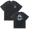 Washed Vintage Olympia Gym Skeleton Fitness Double Sided Print Tshirt Men Women Causal Cotton T Shirt Male Fashion Brand T-shirt 3