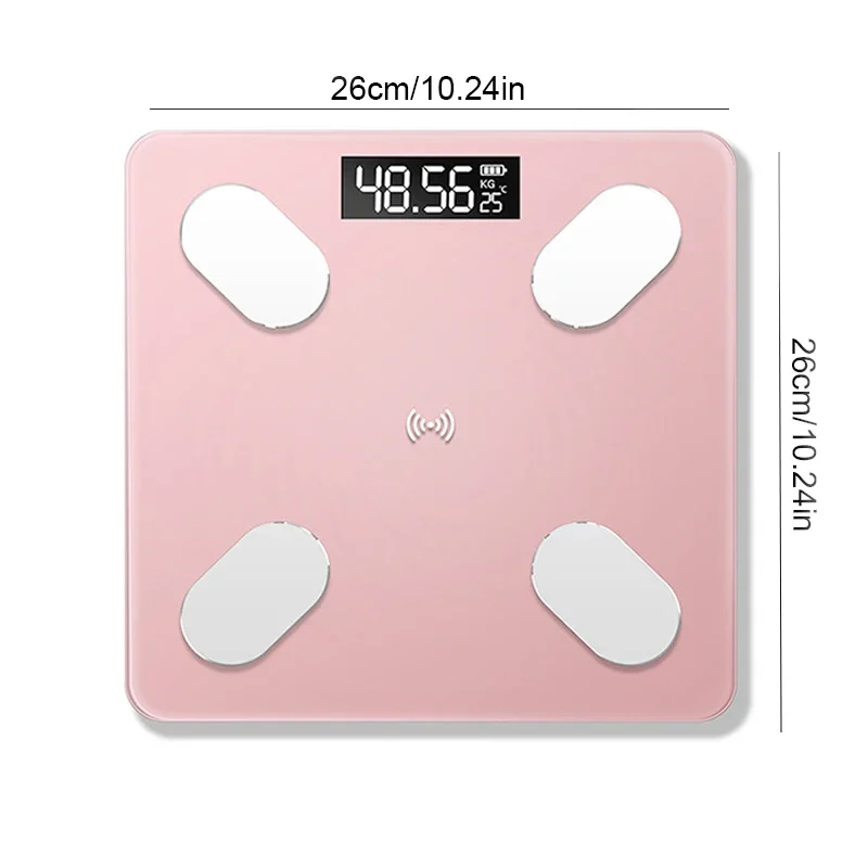 Bluetooth Body Fat Bathroom Scale Led Bathroom Weight Balance Body Composition Analyzer - 2