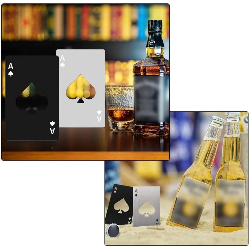 Portable Spades Bottle Opener Poker Shaped Stainless Steel Wine Beer Opener Home Kitchen Tools