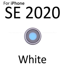 Premium Back Camera Lens Cover with Frame Holder - Replacement Part (White For SE 2020)