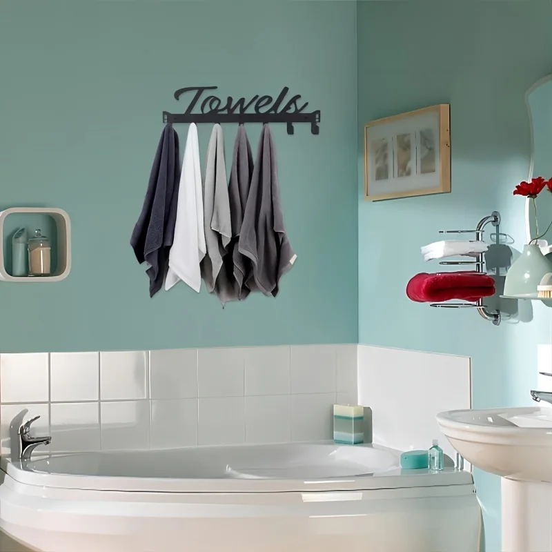 Heavy Duty 7-Hook Over-The-Door Organizer-Sturdy Space-Saving Rack for Bath, Bedroom, Kitchen & Pool-Mountable, Holds Towels