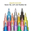 12/24 Colors Metallic Markers Pens colors Paint Pens for Black Paper, Glass,Rock Painting,DIY Scrapbook Album Student stationery 6
