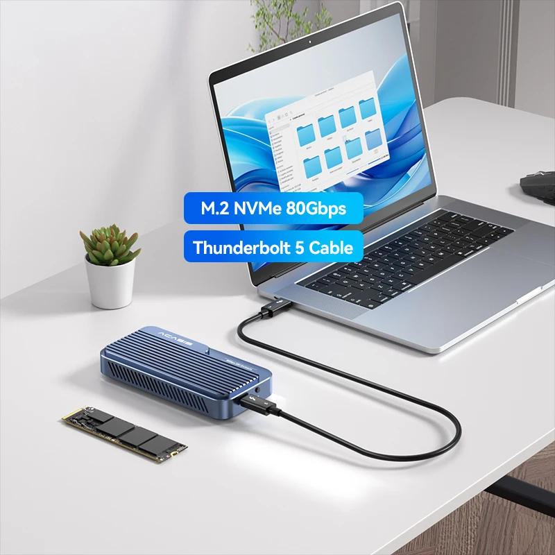Acasis 80Gbps SSD Case Thunderbolt 5 M.2 NVME USB-C SSD Enclosure