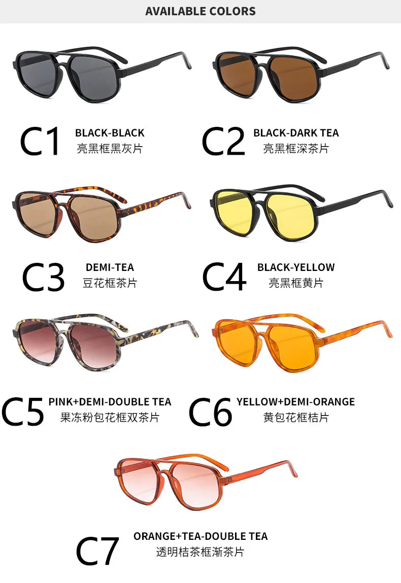 BOYSEEN Braune Sonnenbrille für Damen, UV400, polygonale Retro-Brille, Fahrsonnenbrille – Detail 7