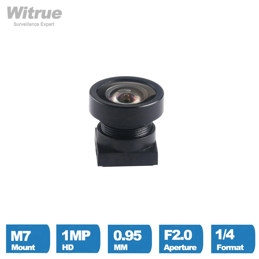 Witrue Mini CCTV Lens M7 X P0.35 Mount 0.95mm Fisheye 160 Degree 1/4