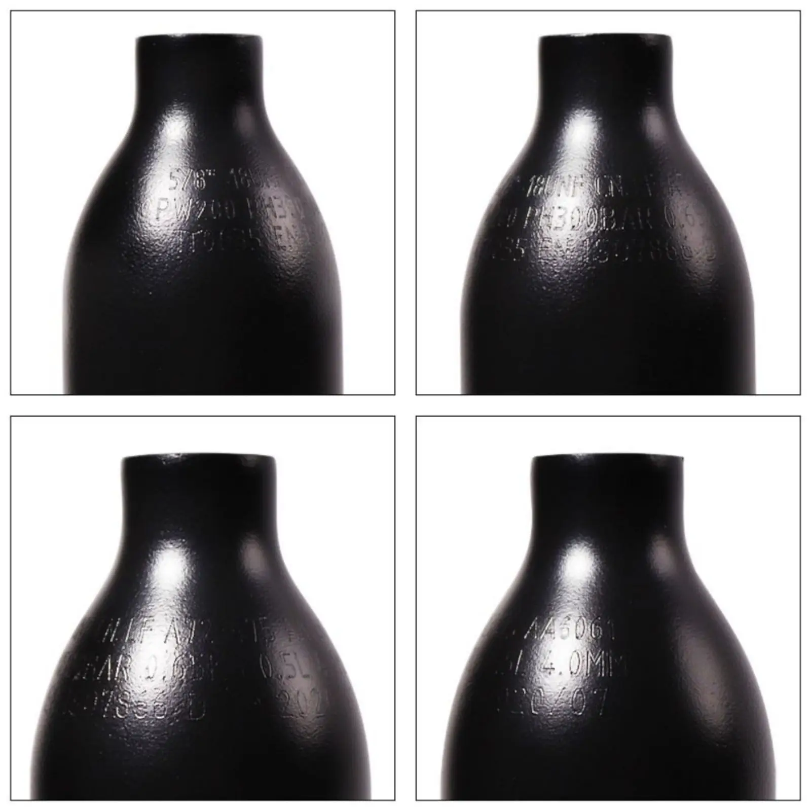 TUDIVING-0.5L 4500Psi 300Bar Diving Aluminum Cylinder 500CC Scuba Diving Air Tank HPA Bottle 5/8"-18UNF,M18*1.5 Thread