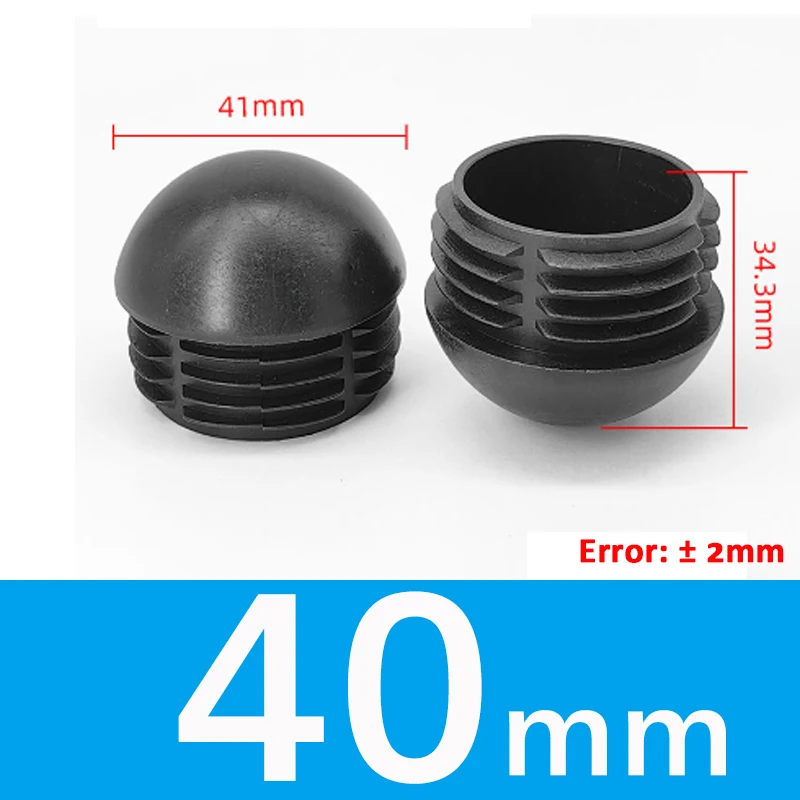 Versatile Round Steel Pipe Plug End Caps - Black/White Dust Cover Inserts