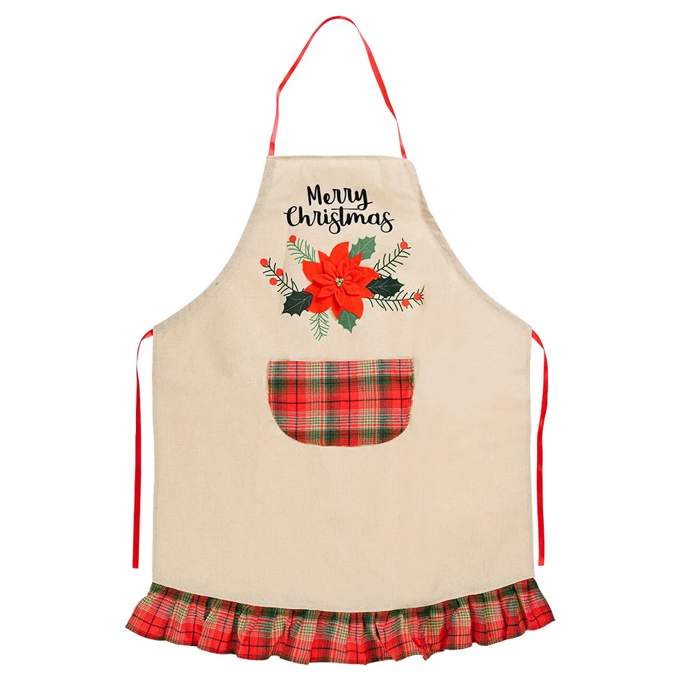 

Christmas Aprons For Adults Funny Chef Bib Cooking Kitchen Aprons with Pocket For Christmas Party