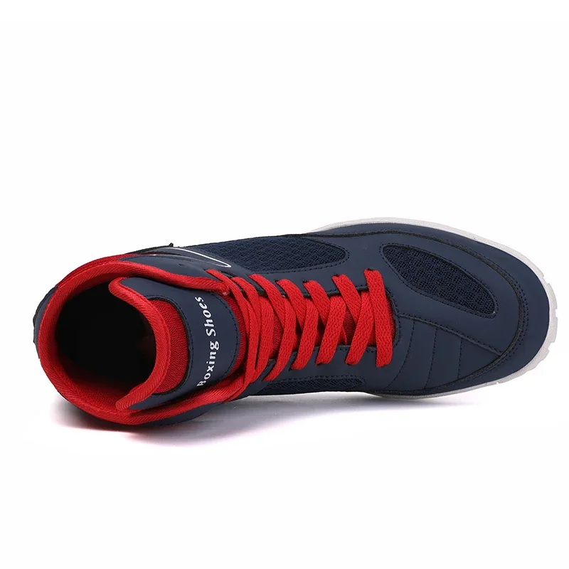 Description Picture 6 of itemProfessional Wrestling Shoes for Men Lightweight Red and Blue Sport Sneakers for Boxing and Training Outdoors Large Size