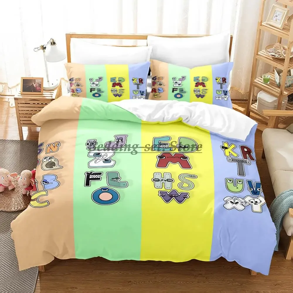 Alphabet Lore Bedding Set Single Twin Full Queen King Size Bed Set