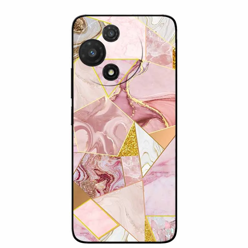 Marble Painted Silicone Back Cover - Soft TPU Protective Case