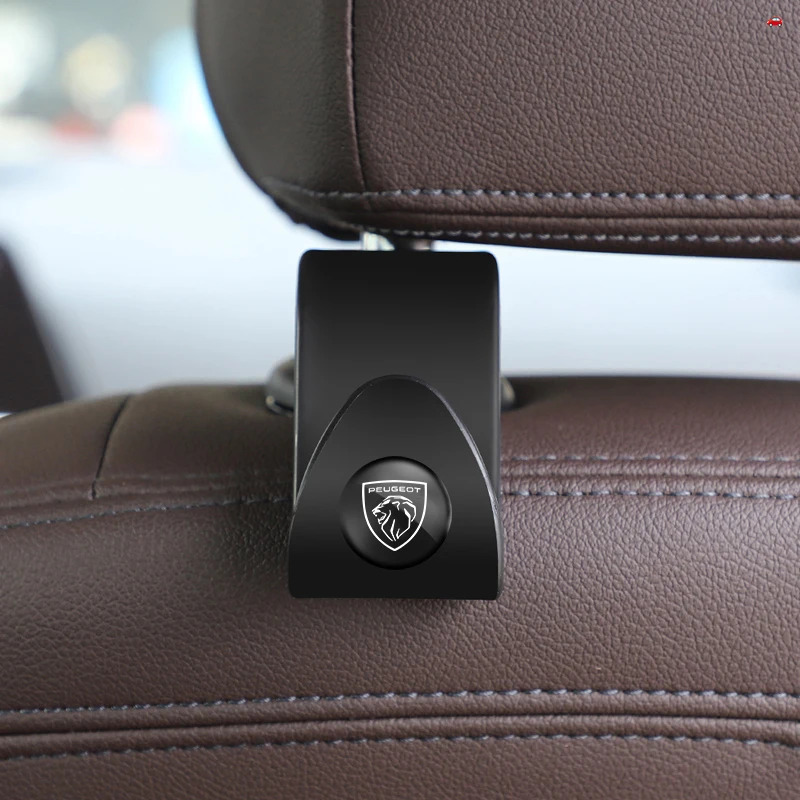 2Pcs Portable Car Seat Back Hook Holder Hanger Bag Cloth Interior Accessories For Peugeot 408 4008 308 3008 Rifter 5008 508 car seat back hooks