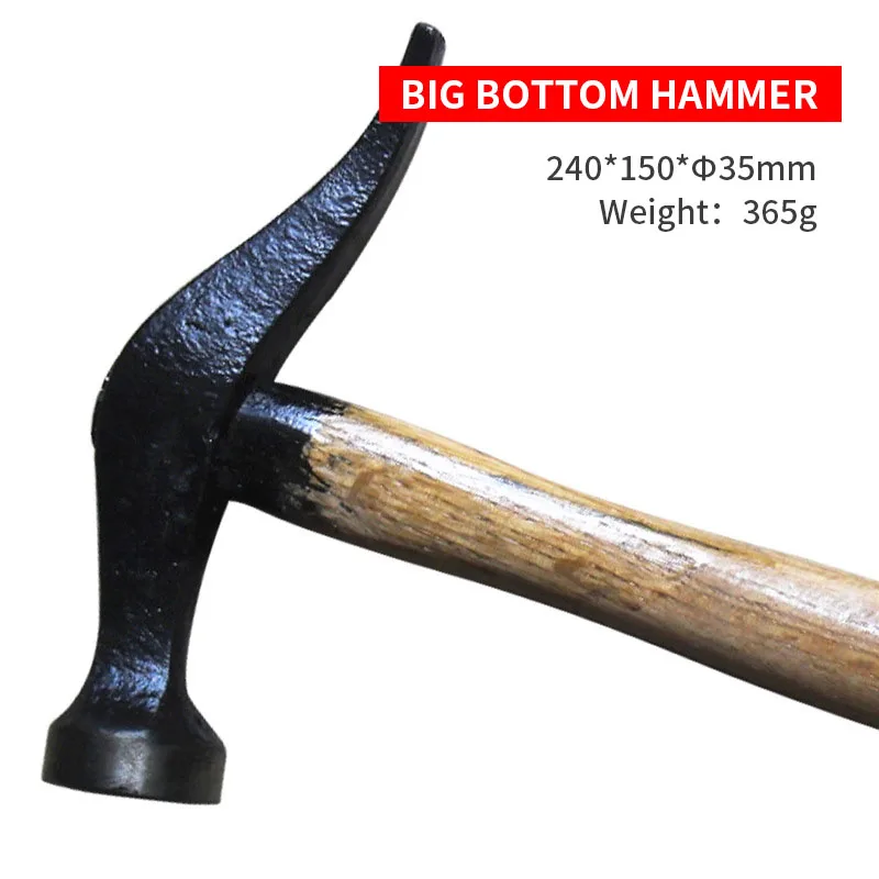 Wooden Handle Flat Tail Round Head Hammer Leather Small Bottom Hammer Shoe Repair Household Hardware Tool for leather tools,leather craft tools,leather craft tool,leather craft hammer