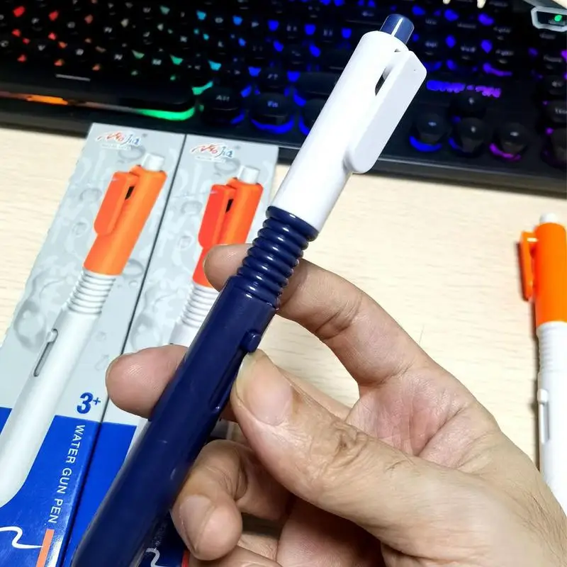 NEW 2 in 1 Funny Prank Retractable Water Spray Pens,Ball Pen with Water Spray Funny Prank Toy Stress Relief