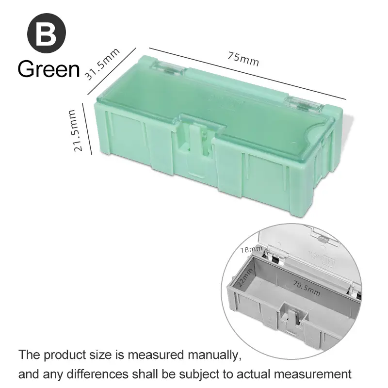 SMD Container SMT IC Electronic Component Mini Storage Box Jewelry Case Diy Practical for Small Component Jewelry Tool image 4