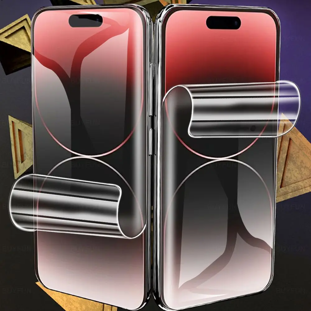 Фото Гидрогелевая пленка 20D для iPhone 15 Pro Max, пленка для защиты экрана, не стекло для iPhone15 Plus, iPhone15Pro, Ifone 15Pro, 15Promax, 15 Plus, 3-1 шт. №2