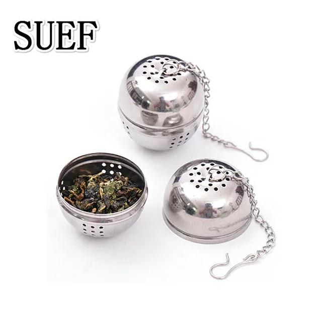 Suef 1Db -Os Éles Rozsdamentes Acél Gömb Alakú Tea Infúziós Laza Tealevél Fűszeres Otthoni Konyhai Kiegészítők Hálószűrő Szűrő - Image 2