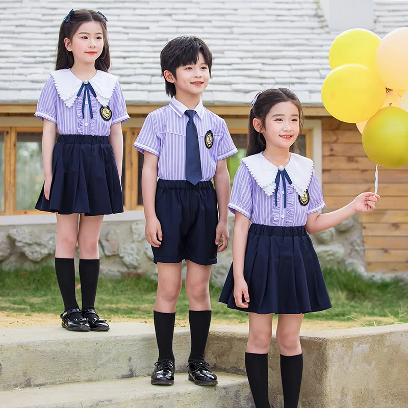 새로운 여름 초등학교 교복 유치원복 졸업 사진 수업 공연 영국 대학 스타일 행사 의상