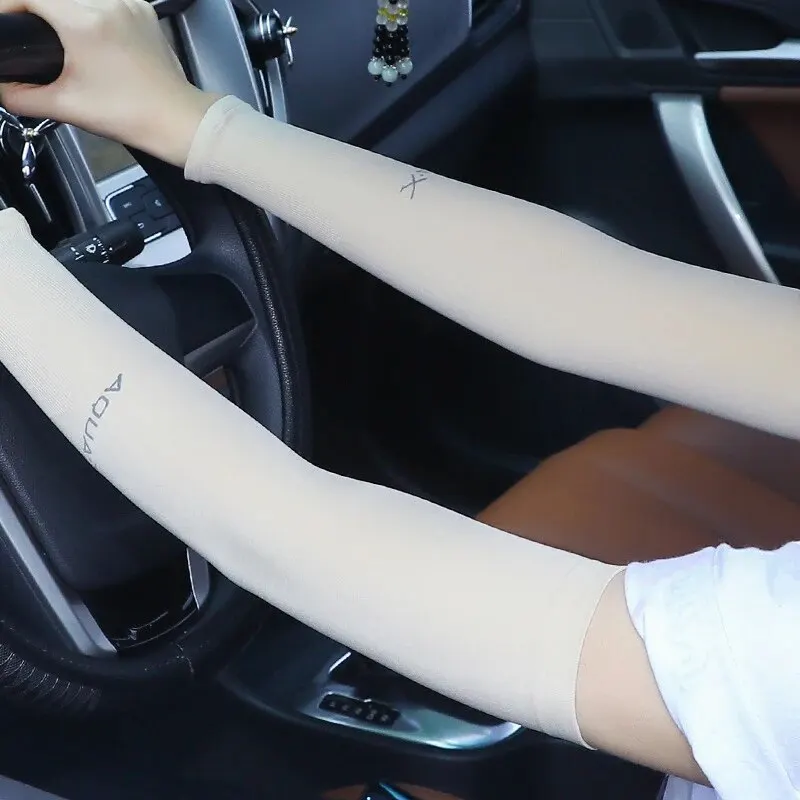 Unisex Arm Sleeves for Men Women Breathable Sweat-absorbing Sleeves Sports Sleeves UV Sun Protection Arm Cover Ice Silk Sleeves