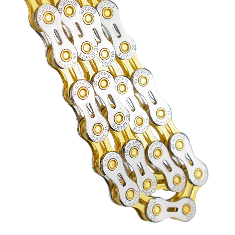 Bicycle chains bicycle chain VG Sports 8 9 10 11 12 Speed Bicycle Chain Silver Half/Full Hollow Ultralight 116L 10s 11s 12s Mountain Road Bike Chains Parts