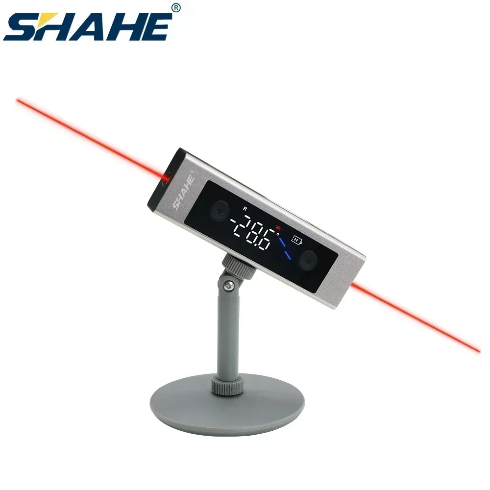 SHAHE Type-C Charging Laser Protractor Digital Inclinometer Angle Ruler Gauge Multifunctional Large LCD Screen Angle Finder digital angle gauge,plastic protractor ruler,adjustable angle gauge