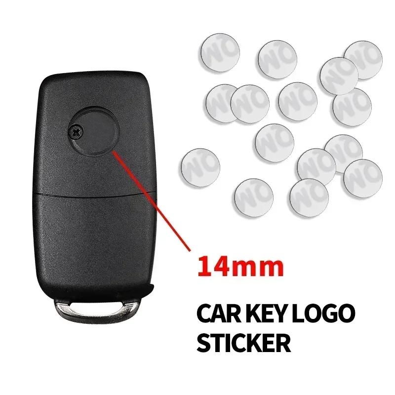 14Mm Car Key Shell Sticker Logo Emblem Symbol Per Honda Fiat Jeep Ford Subaru Volkswagen Audi Seat Chevrolet Mercedes-Benz Bmw