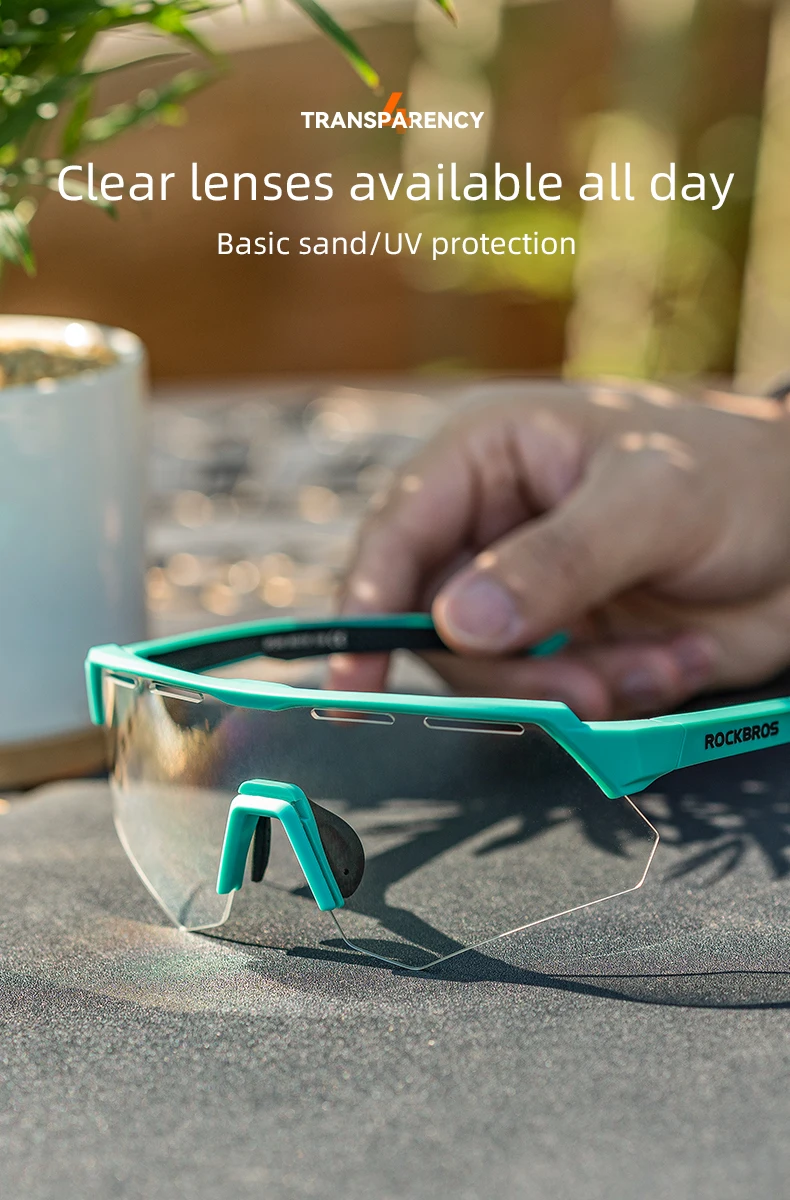 ROCKBROS 4-Linsen-Fahrradbrille Polarisiert für Männer und Frauen, Fahrradbrille MTB Rennrad-Brillen mit Myopie-Rahmen Sonnenbrille – Detail 13