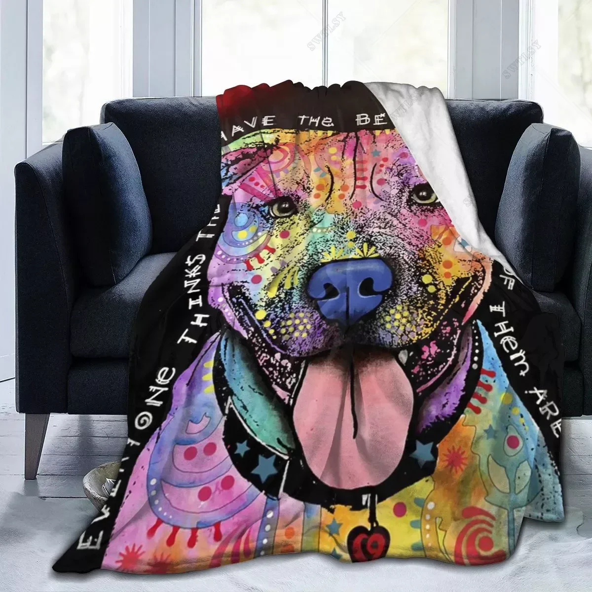 

Мягкое Флисовое одеяло питбуля для собак, постельное белье, покрывало для детей, мальчиков, девочек, мужчин и женщин, одеяло большого размера