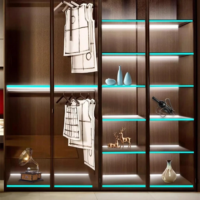 Glass Shelf LED Cabinet Layer Lamp Aluminum Profile Recessed