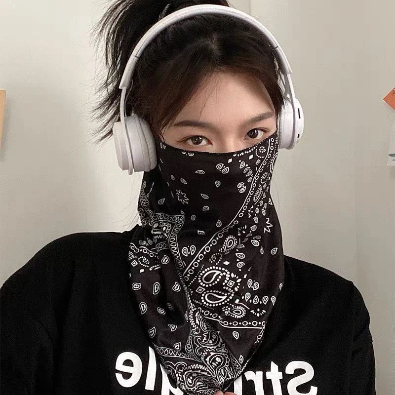 Sunscreen Mask Fashion Punk For Men Women Summer Face Neck UV Protection Ear Scarf Hip Hop Outdoor Sports Cycling Bandana Scarfs