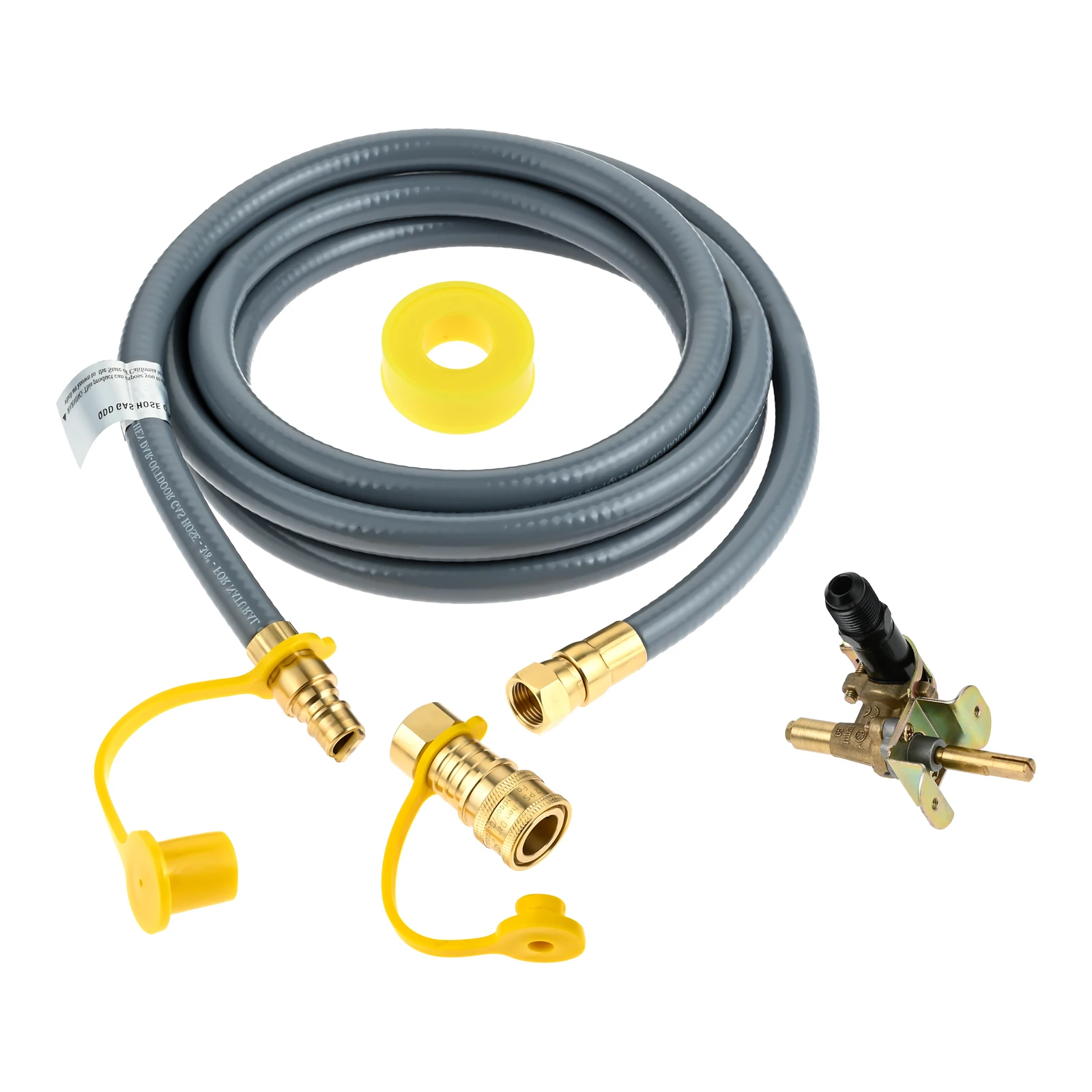 10 FT Natural Gas Hose 3/8" Male Quick Disconnect Plug x 3/8" Female Flare to Convert Natural Gas to Connecting Outdoor Firepit