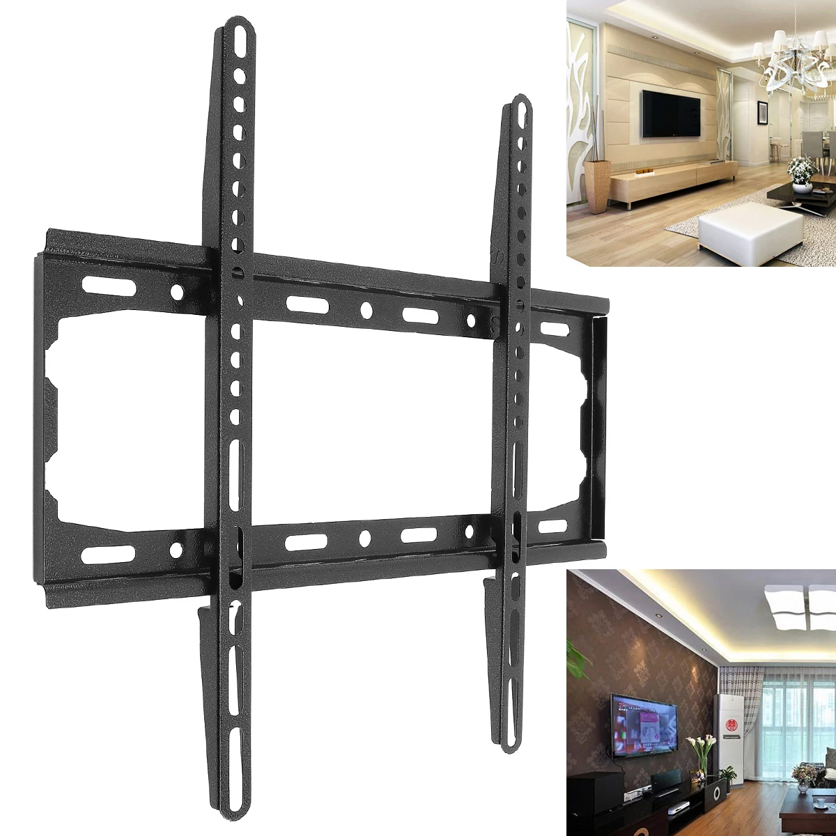 Universal 10KG Adjustable TV Wall Mount Bracket Flat Panel TV Frame Support 15° Tilt Swivel 180 °for 14 -27 Inch LCD LED Monitor