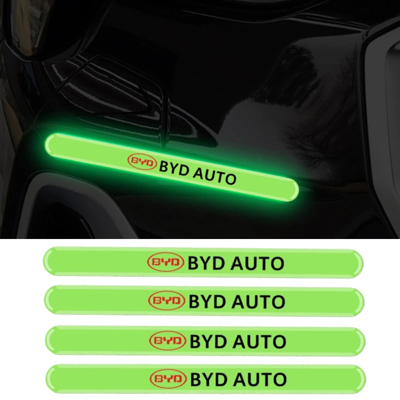 

Car Luminous Warning Bumper Strip Door Side Edge Stickers for BYD F3 F0 F6 G6 S6 S7 G3 E5 L3 S8 M6 F3R Song Yuan Qin Tang Surui