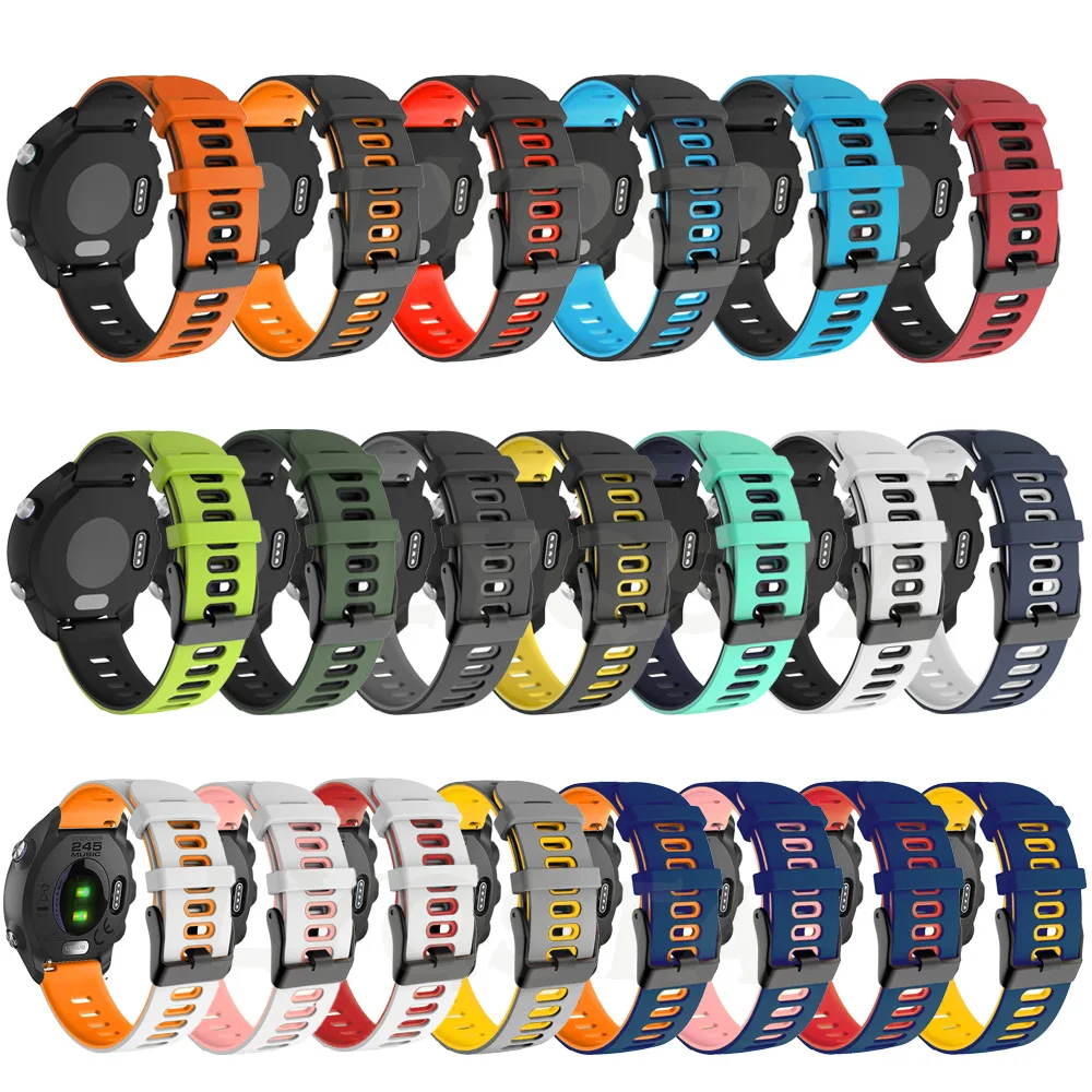 Premium Silicone Smart Watch Band Strap - 20/22mm Adjustable Wristband Bracelet
