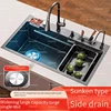 Stainless Steel Kitchen Sink Embossed Large Single Slot Cup Washer  Undermount Sink Left Side Drainage For Kitchen 1