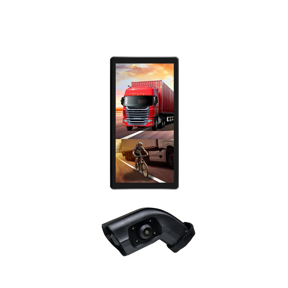 AHD BSD 자동차 측면 보기 수직 모니터 DVR 터치 스크린 루프 녹화 디스플레이, 트럭 버스 미러용, 10.36 인치