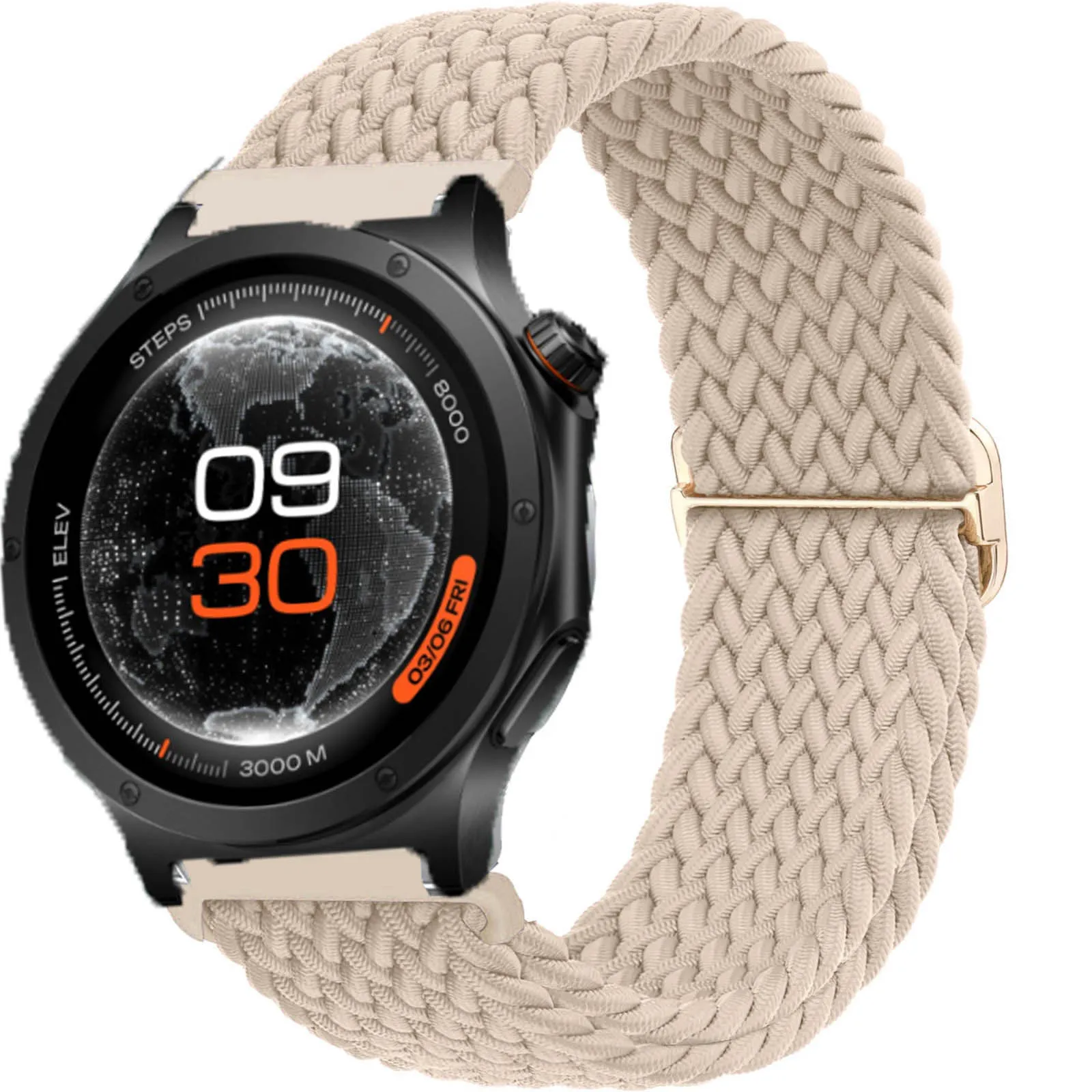 22mm Sport Nylon Braided Bracelet Smartwatch Strap Accessories
