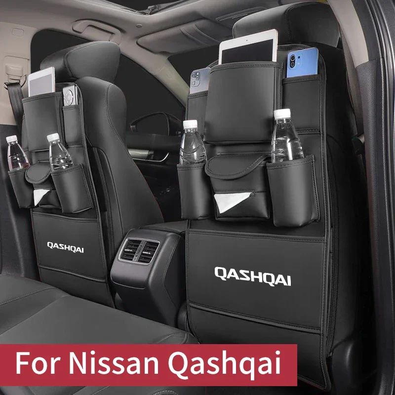 For Nissan Qashqai J10 J11 J12 Car Seat Anti Kick Pad Anti Dirt Leather Pad Car Seat Back Row Child Kick Protection