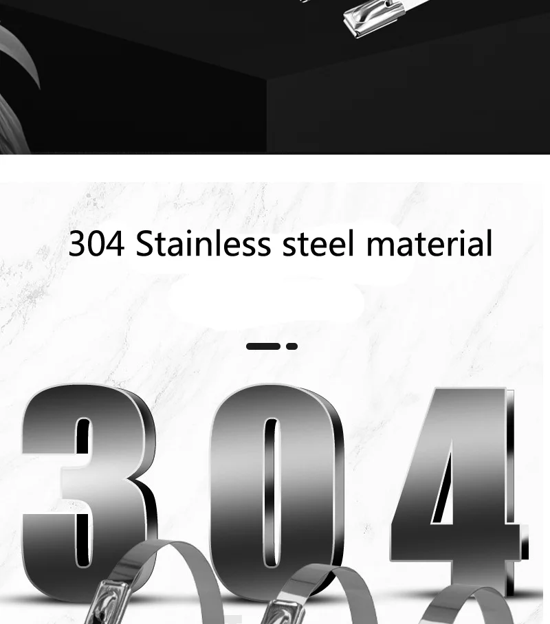 Description Picture 5 of item100Pcs 4.6mm 8mm 304 stainless steel cable ties self-locking wire bridge metal ties outdoor anti-oxidation marine cable ties