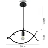 Creative American Country Retro Industrial Style Light  Nordic Iron Fish Chandelier Personalized Modern Simple Lighting Fixtures 6